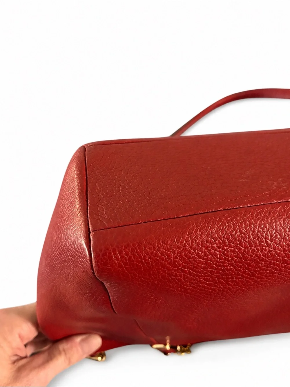 COACH Small Kelsey Satchel Crossbody Red Currant Pebbled Leather F33733
